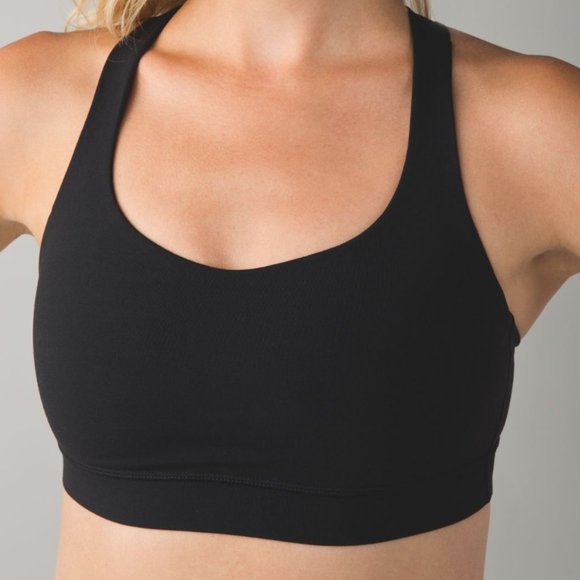 Lululemon Black 50 Rep Sports Bra Size 10 - Picture 2 of 4